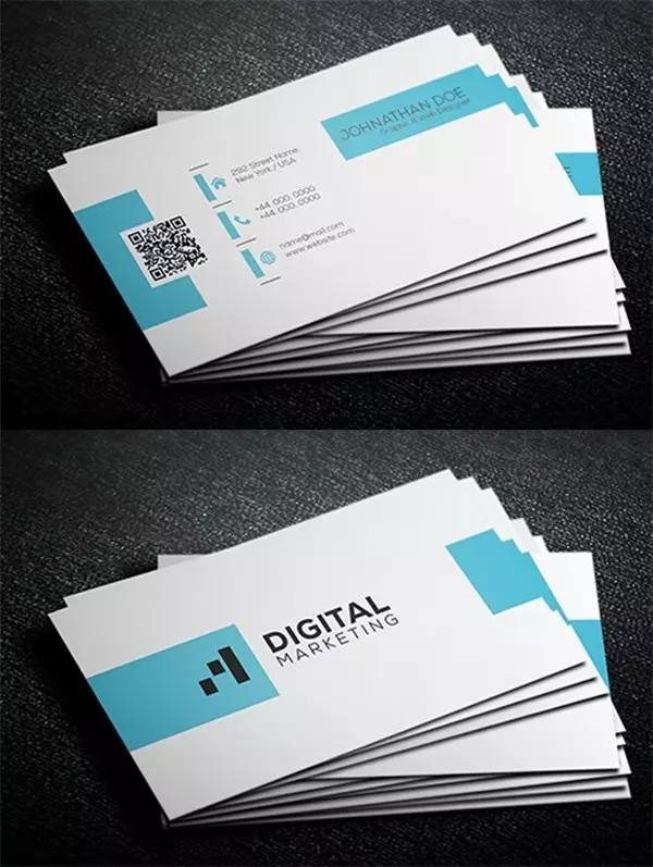 business card，Design，QR code，plane，